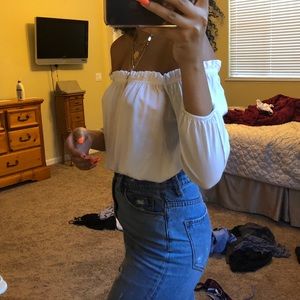 Off the shoulder brandy top